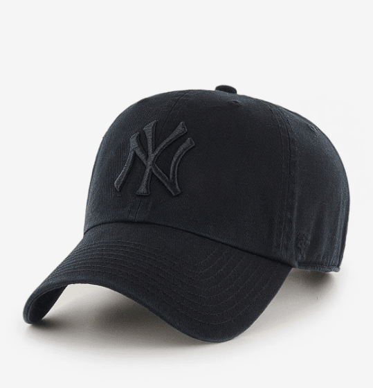 47 Brand New York Yankees Clean Up Adjustable Cap Black OS 190182525962 Rebound Footwear