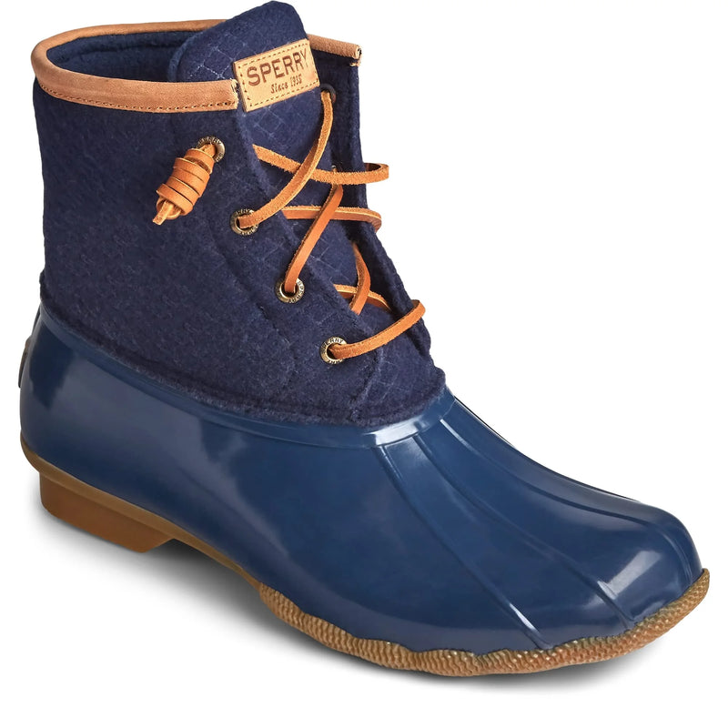 Sperry Saltwater Wool-Emboss Rubber Boots - Women's
