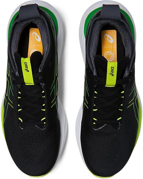 ASICS Gel Nimbus 25 Black / Lime Zest 9 M 4550456082434 Rebound Footwear