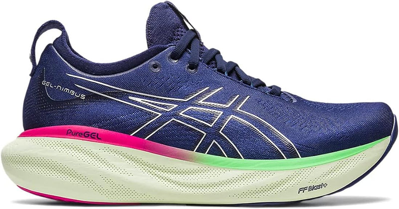 ASICS Gel Nimbus 25 Indigo Blue / Pure Silver 9.5 M 196074580897 Rebound Footwear