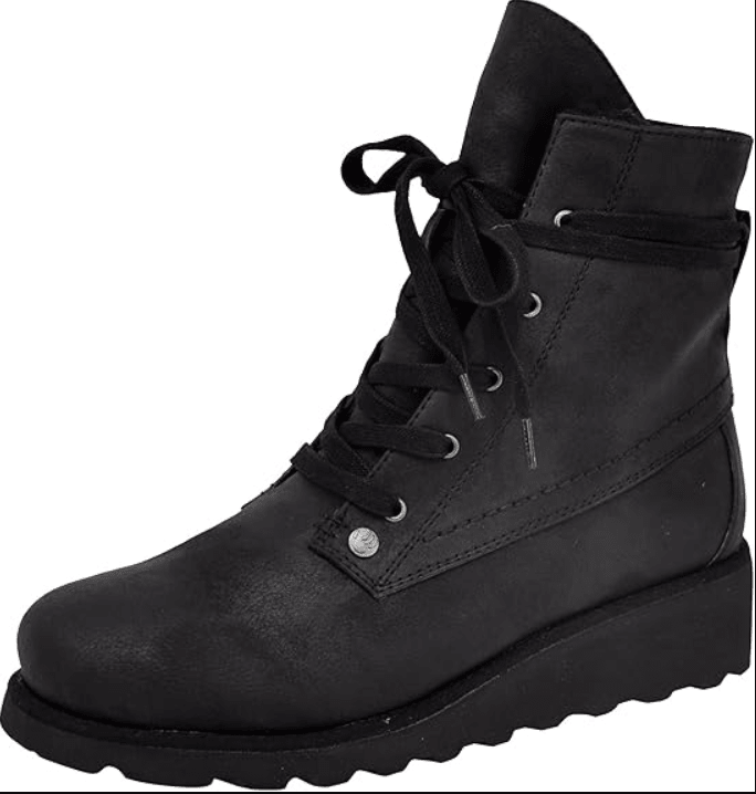 BEARPAW Krista Water Resistant Wedge Boot Black 7 M 889918225404 Rebound Footwear