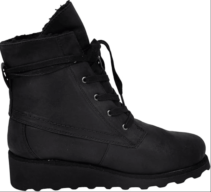 BEARPAW Krista Wedge Black 10 M 889918225435 Rebound Footwear