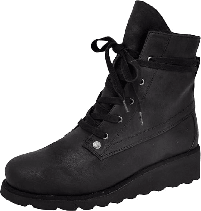 BEARPAW Krista Wedge Black 8 M 889918225411 Rebound Footwear