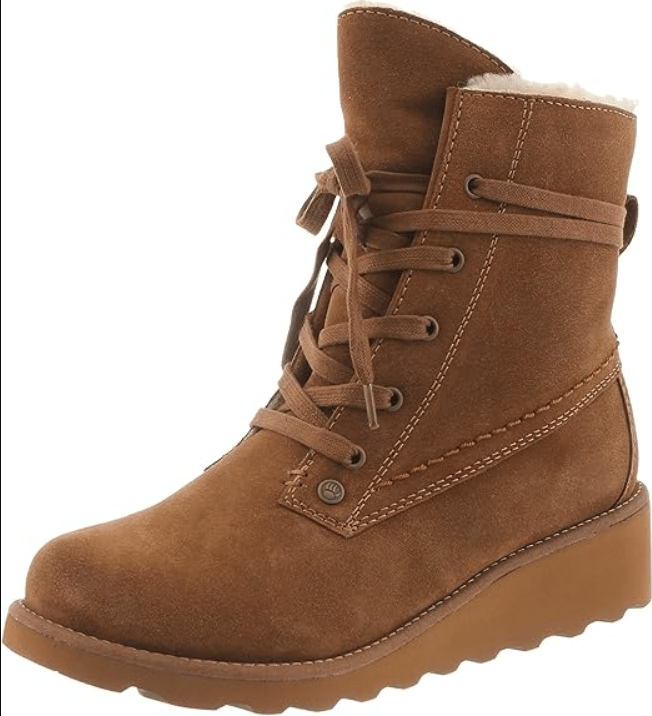 BEARPAW Krista Wedge Hickory 8 M 889918225497 Rebound Footwear