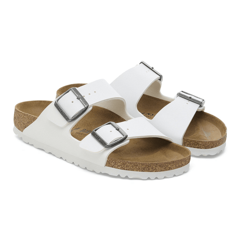 Birkenstock Arizona Birko - Flor White 5 - 5.5 M 736399010022 Rebound Footwear