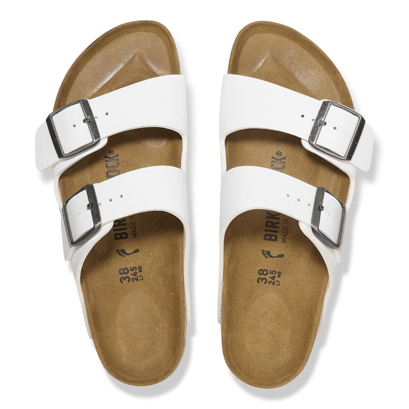 Birkenstock Arizona Birko - Flor White 5 - 5.5 M 736399010022 Rebound Footwear