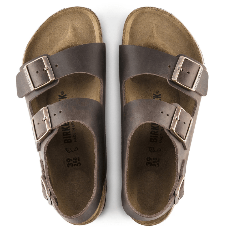 Birkenstock Milano Oiled Leather Habana Men's 3.5 / Women's 5.5 M 809410437884 Rebound Footwear