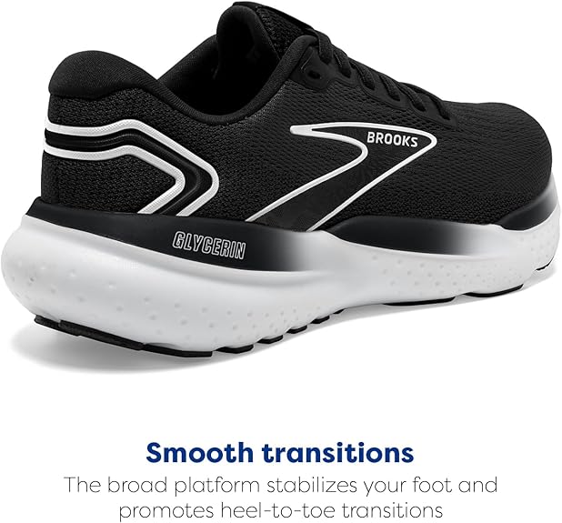 Brooks Glycerin 21 Black / Grey / White 8.5 M 195394418774 Rebound Footwear