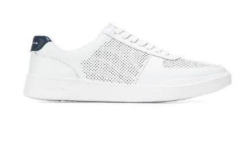 Cole Haan Grand Crosscourt White Perforated Sneakers White 10.5 D 194736371845 Rebound Footwear