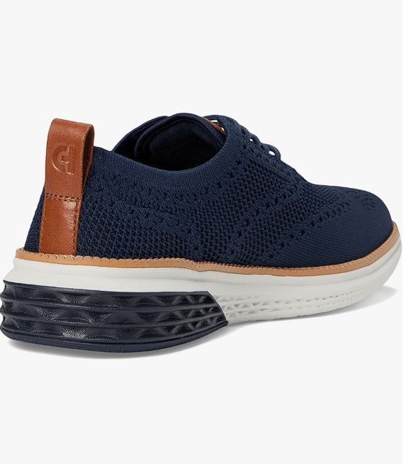 Cole Haan Grand Stitchlite Wingtip Oxford Navy / Ivory 10 M 190595788510 Rebound Footwear