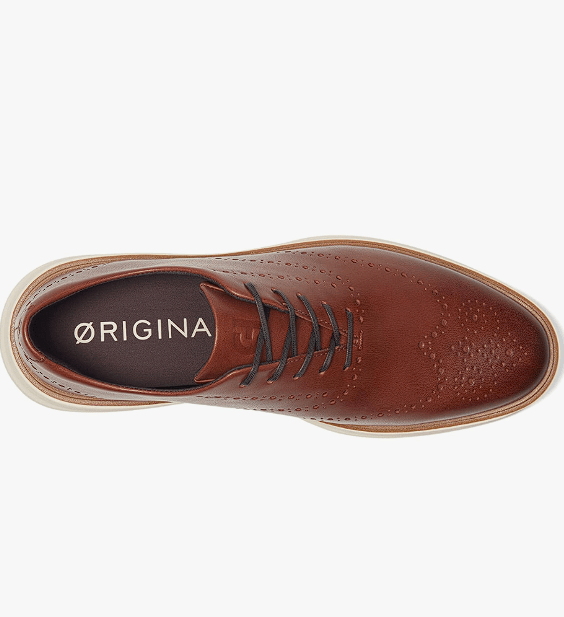 Cole Haan Grand Stitchlite Wingtip Oxford Woodbury / Ivory 10 M 190595356085 Rebound Footwear