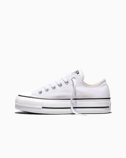 Converse Chuck Taylor All Star Lift Platform Low Top White / Black / White 9.5 888755249543 Rebound Footwear