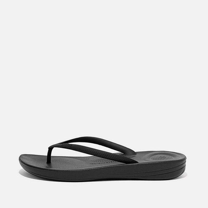 FitFlop iQUSHION Ergonomic Flip - Flops All Black UK 7 | US 9 M 190035324216 Rebound Footwear