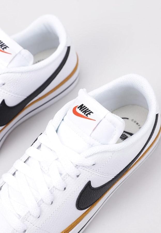 Nike Court Legacy White / Desert Ochre / Team Orange / Black 8.5 M 195866275812 Rebound Footwear