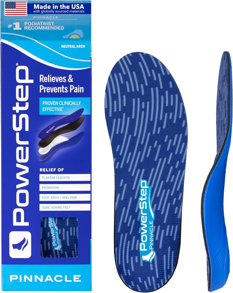 PowerStep Original Orthotic Full Insole Blue Men's 7.5 / Women's 9.5 M 749852100413 Rebound Footwear