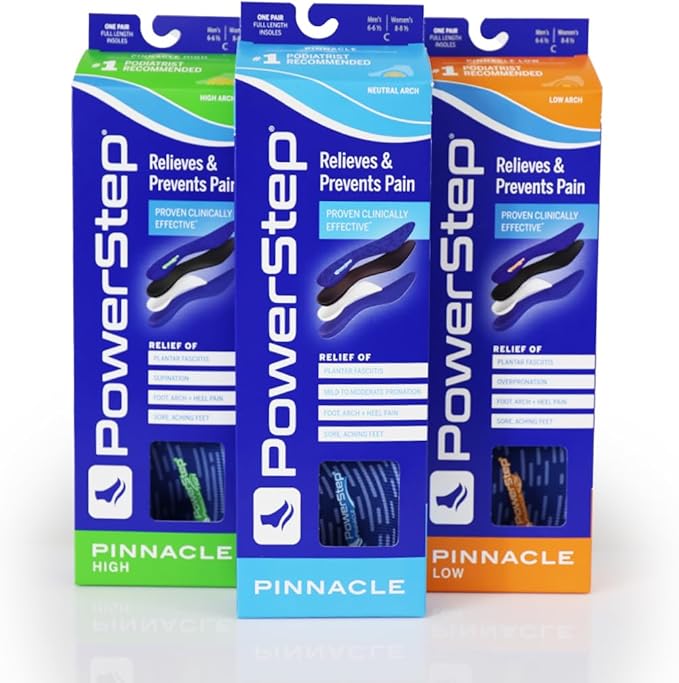 PowerStep Original Orthotic Full Insole Blue Men's 7.5 / Women's 9.5 M 749852100413 Rebound Footwear