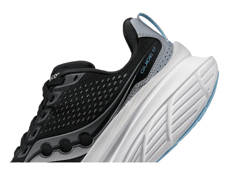 Saucony Guide 15 Black / White 6 M 195017377518 Rebound Footwear