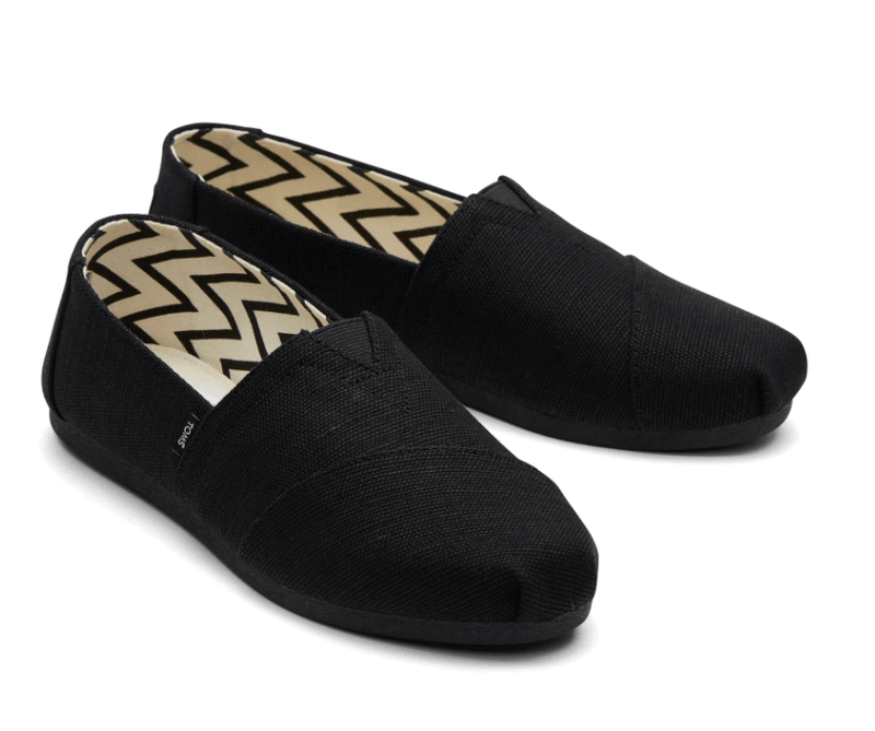 TOMS Alpargata Heritage Canvas Black 8 M 889556661992 Rebound Footwear