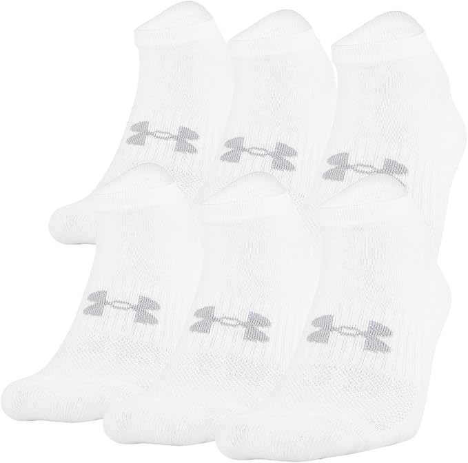 Under Armour Training Cotton No Show Socks True Gray / Assorted 11 - 14 883096797630 Rebound Footwear