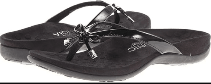 VIONIC Bella Flip Flop Sandals Black 8.5 M 616542426538 Rebound Footwear