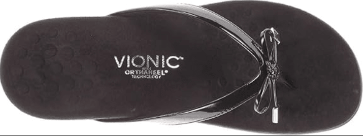 VIONIC Bella Flip Flop Sandals Black 8.5 M 616542426538 Rebound Footwear